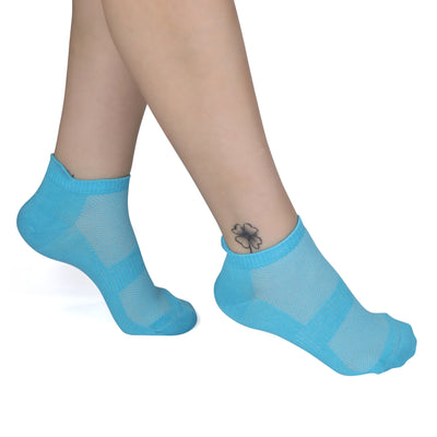 Elyfer-Turquoise-Bamboo-Ankle-Socks-for-Women-and-Men #color_turquoise