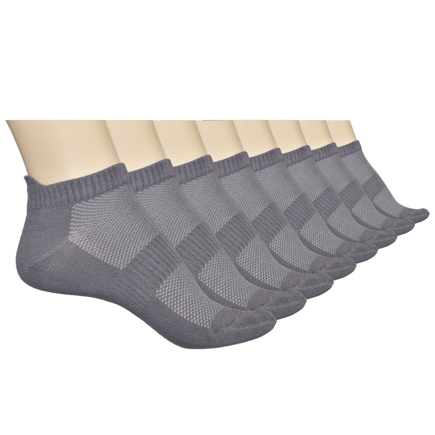 Elyfer Thin Bamboo Unisex Ankle Socks Low Cut Ankle Breathable Sports #color_grey