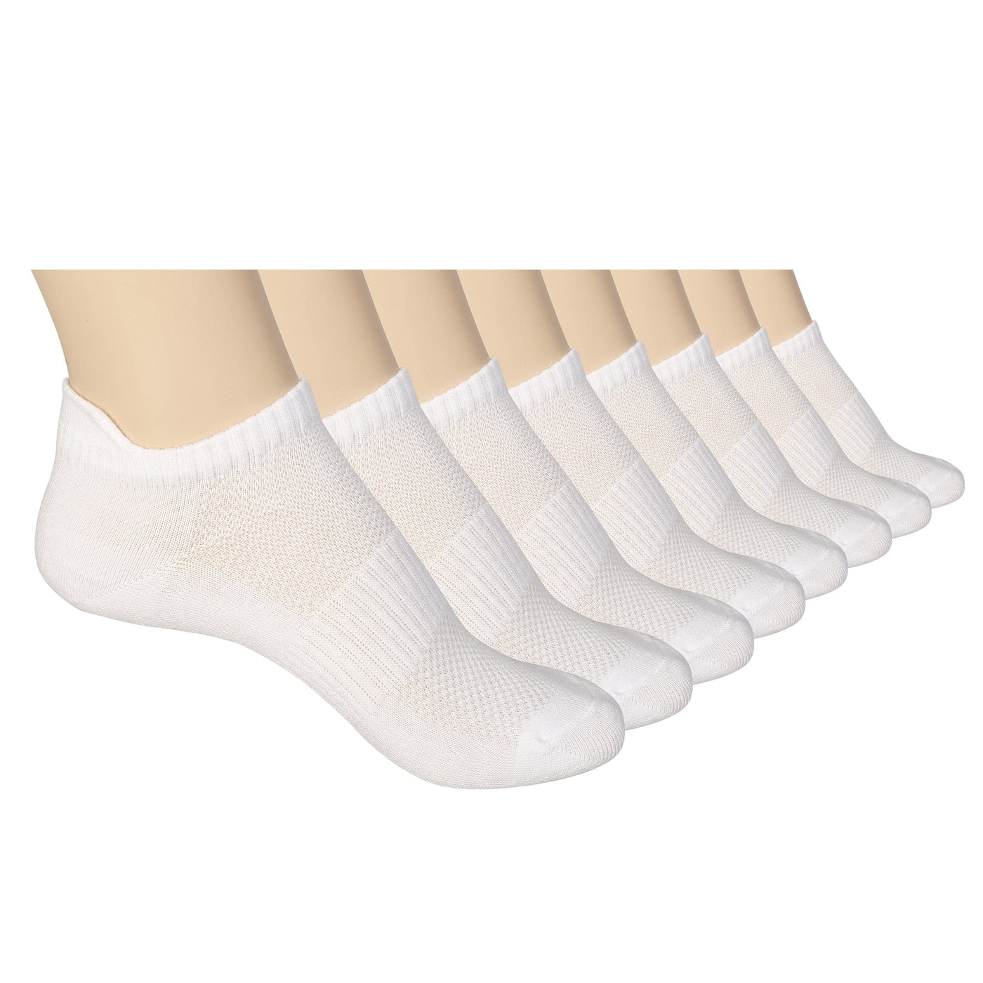 Elyfer Thin Bamboo Unisex Ankle Socks Low Cut Ankle Breathable Sports #color_white
