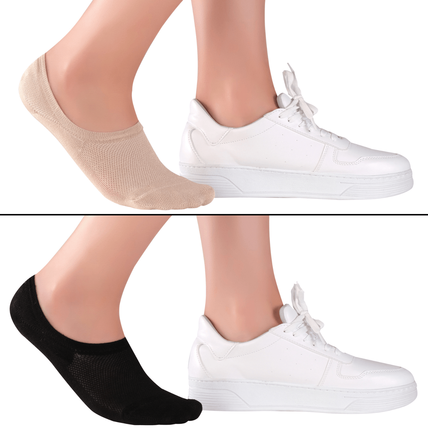 Elyfer-No-Show-Socks-for-Women#color_black-beige