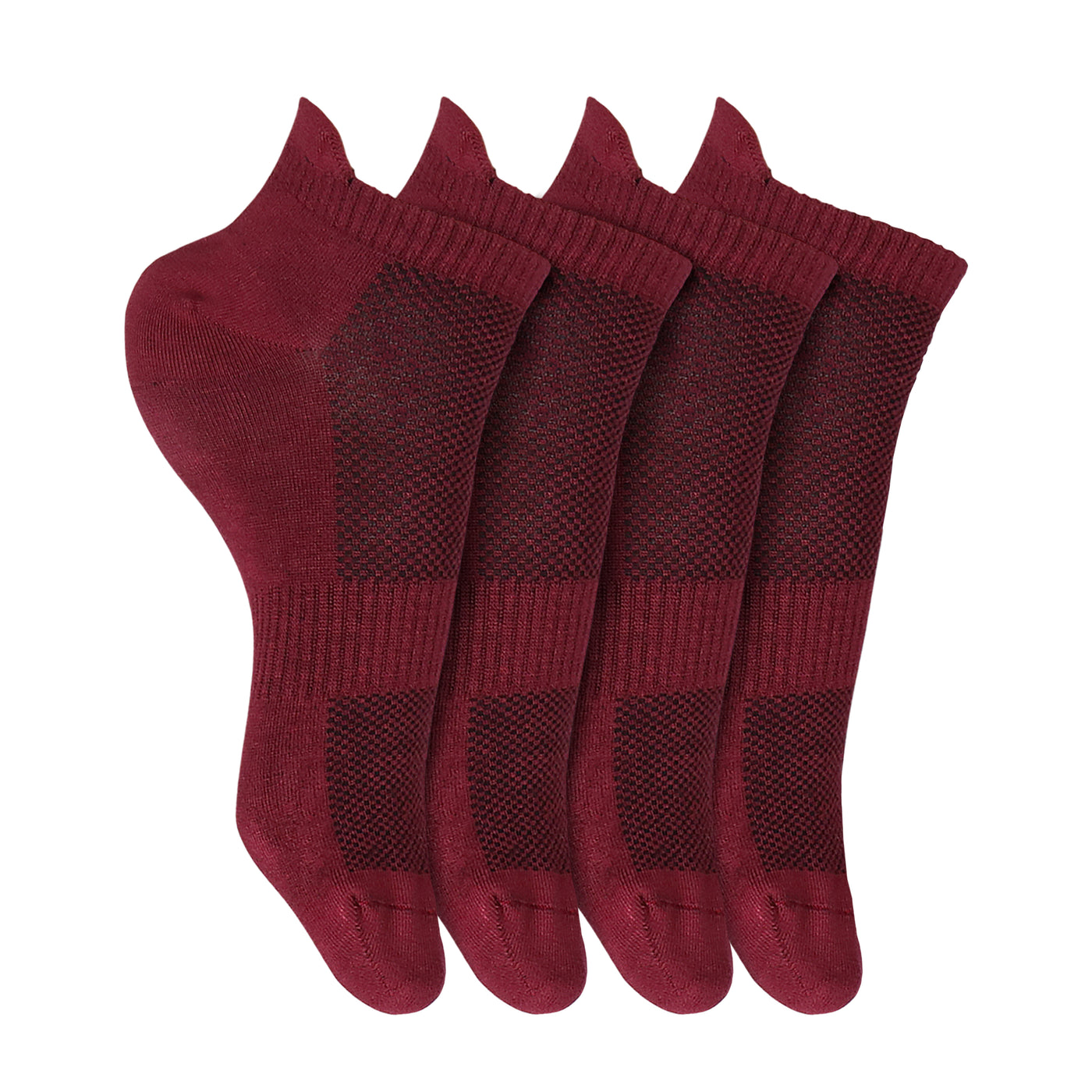 Elyfer-Burgundy-Bamboo-Ankle-Socks-for-Women-and-Men #color_burgundy