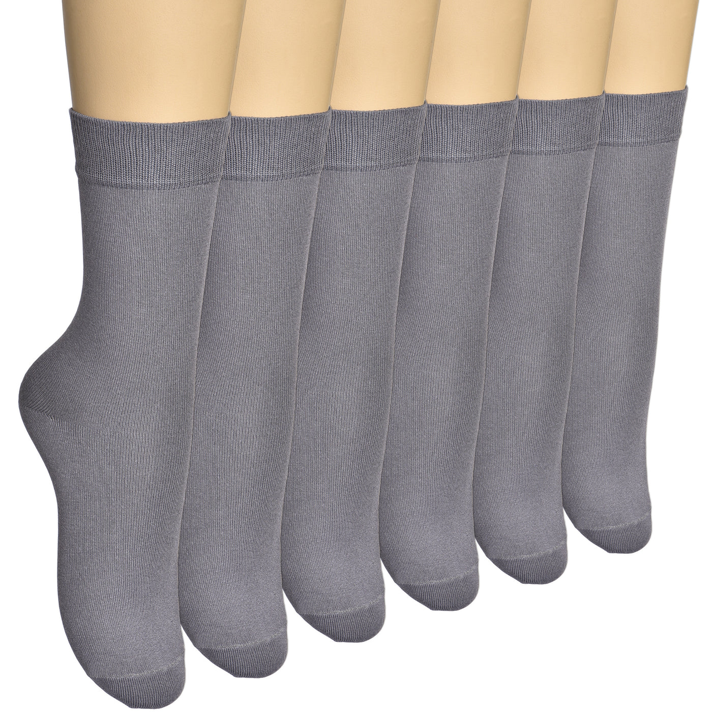 Women's Thin Bamboo Dress Socks Above Ankle #color_grey