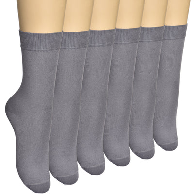 Women's Thin Bamboo Dress Socks Above Ankle #color_grey