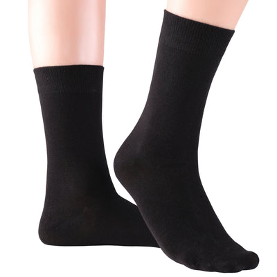 Women's Thin Bamboo Dress Socks Above Ankle #color_black-navy