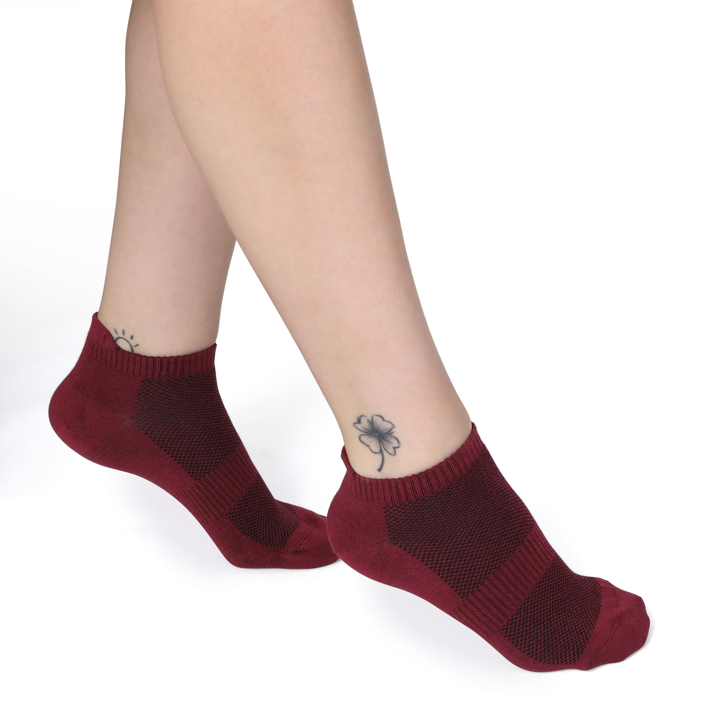 Elyfer-Burgundy-Bamboo-Ankle-Socks-for-Women-and-Men #color_burgundy