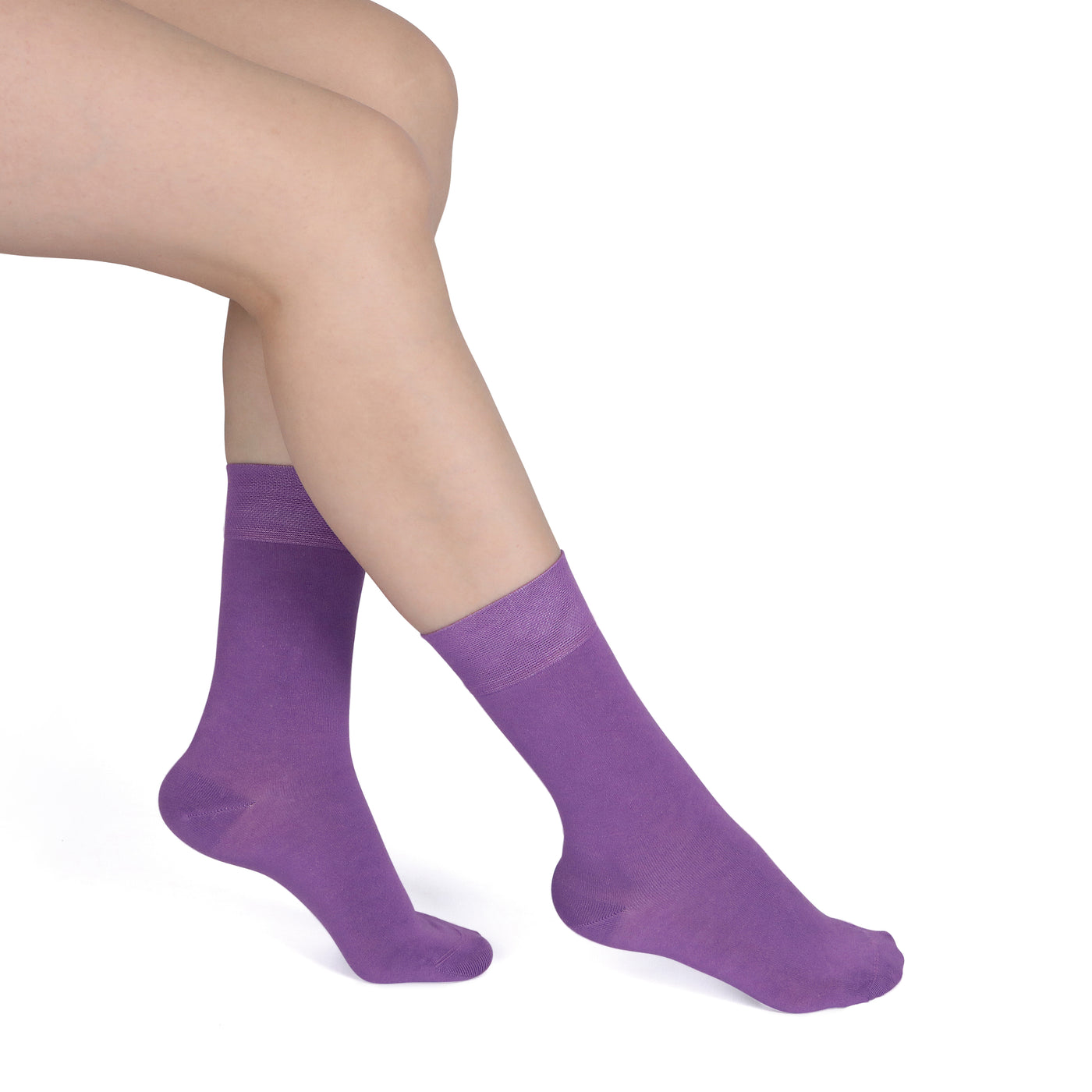 Elyfer-Socks-Purple-Green-Bamboo-Crew-Socks-for-Women #color_purple