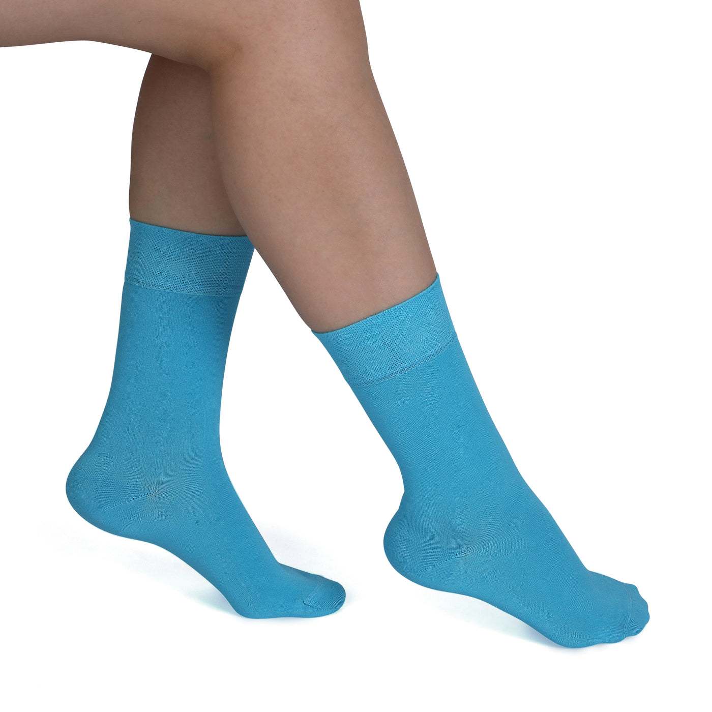 Elyfer-Socks-Turquoise-Bamboo-Crew-Socks-for-Women #color_turquoise