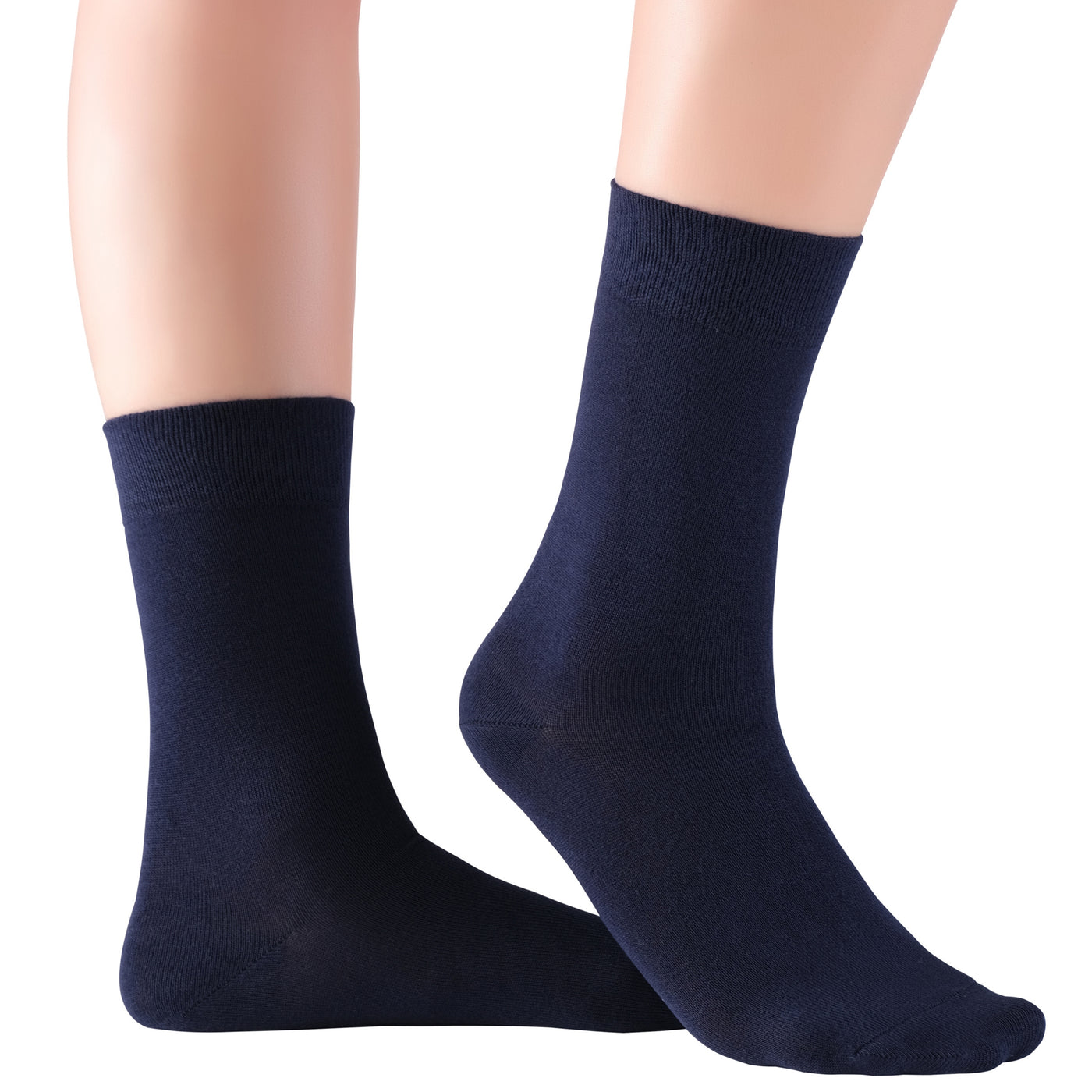Women's Thin Bamboo Dress Socks Above Ankle #color_navy