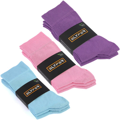 Women's Thin Bamboo Dress Socks Above Ankle #color_mix