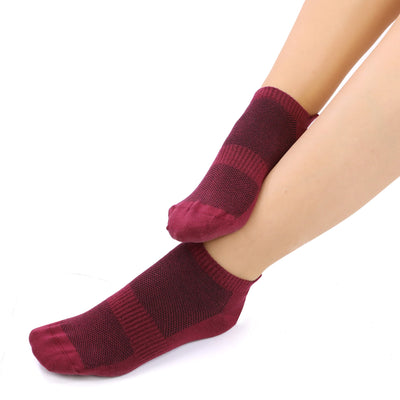 Elyfer-Burgundy-Bamboo-Ankle-Socks-for-Women-and-Men #color_burgundy