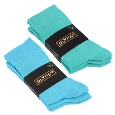 Women's Thin Bamboo Dress Socks Above Ankle #color_mix