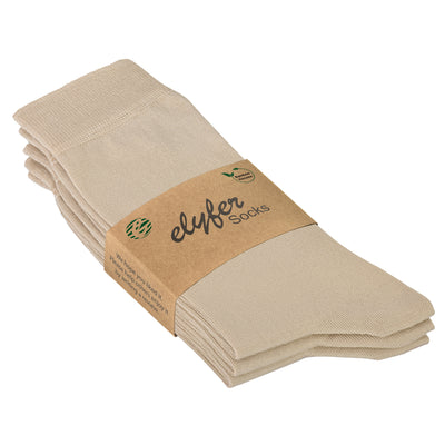 Women's Thin Bamboo Dress Socks Above Ankle #color_beige