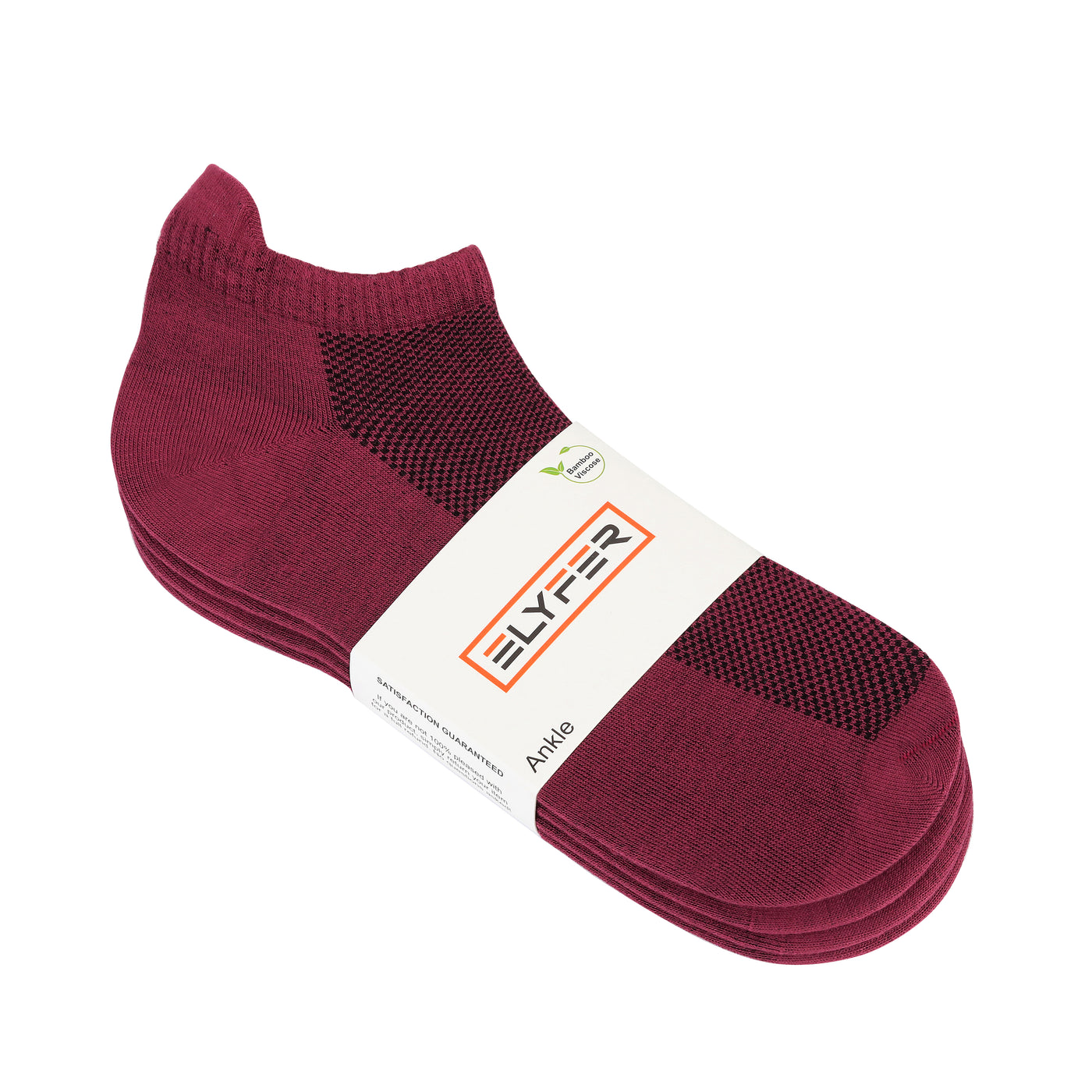 Elyfer-Burgundy-Bamboo-Ankle-Socks-for-Women-and-Men #color_burgundy