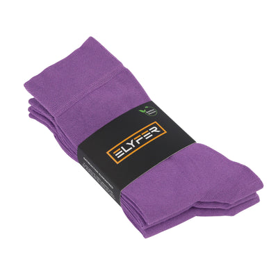 Elyfer-Socks-Purple-Bamboo-Crew-Socks-for-Women #color_purple