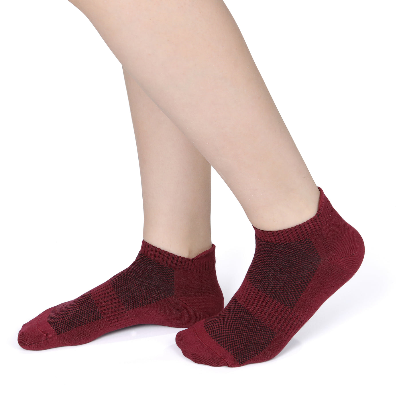 Elyfer-Burgundy-Bamboo-Ankle-Socks-for-Women-and-Men #color_burgundy