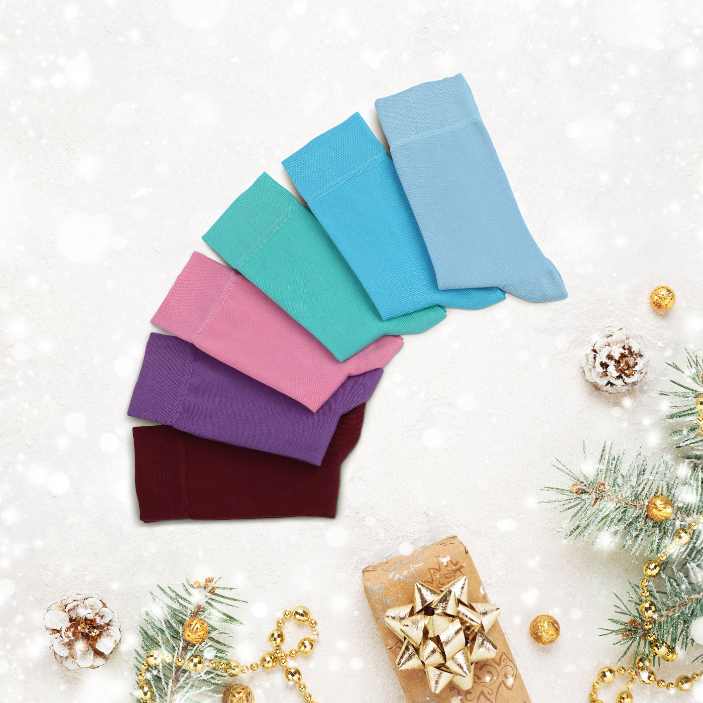 Elyfer-Socks-Turquoise-Bamboo-Crew-Socks-for-Women-in-Gift-Box #color_turquoise