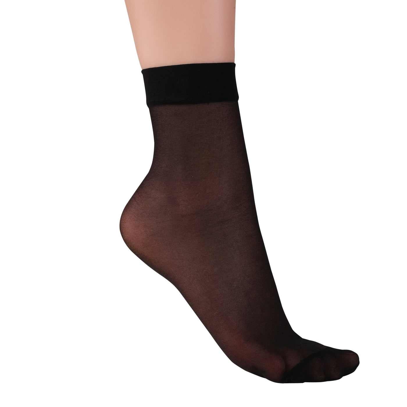 ELYFER Stylish Ankle High Nylon Sheer Socks  for Women #color_black