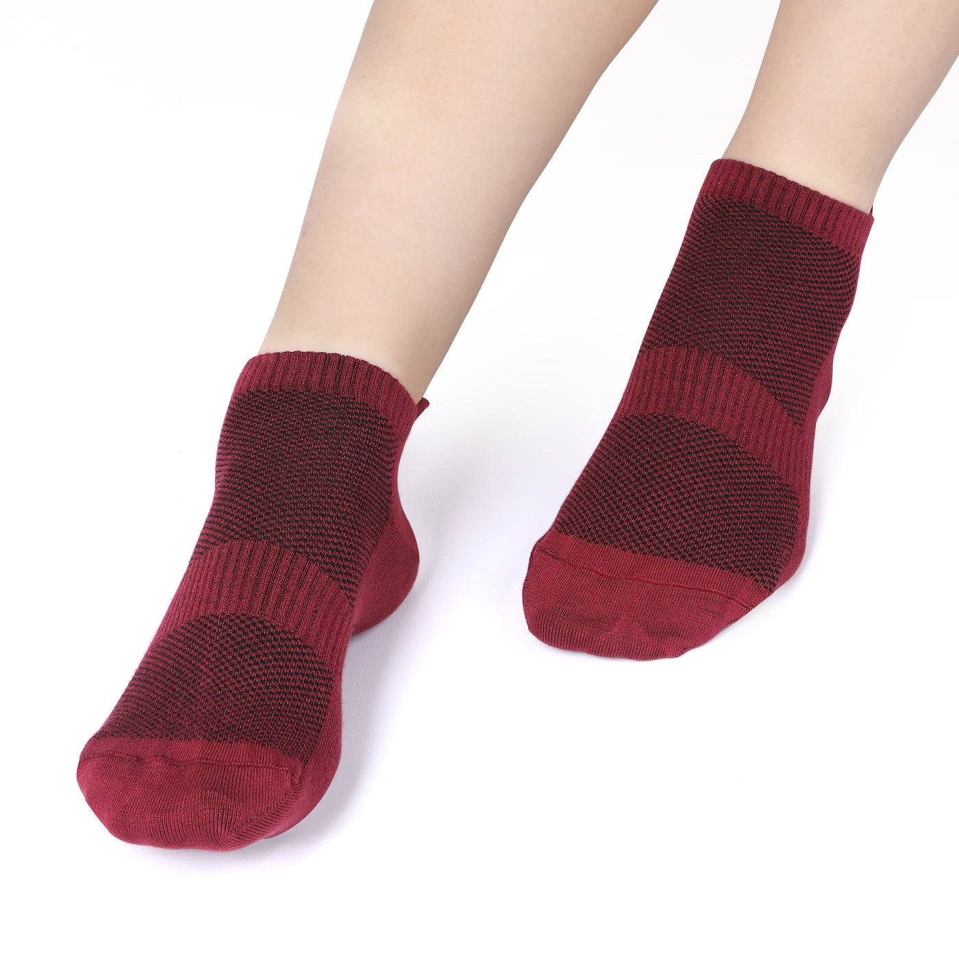 Elyfer-Burgundy-Bamboo-Ankle-Socks-for-Women-and-Men #color_burgundy