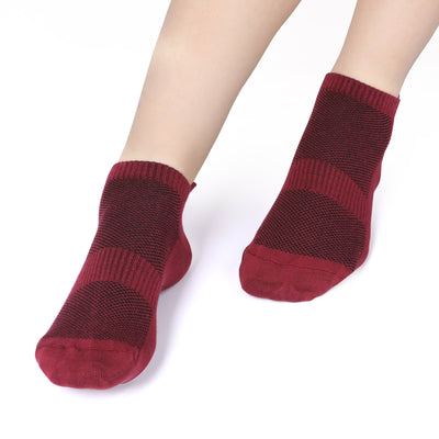 Elyfer-Burgundy-Bamboo-Ankle-Socks-for-Women-and-Men #color_burgundy