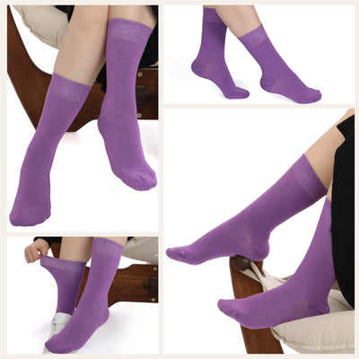 Women's Thin Bamboo Dress Socks Above Ankle #color_mix