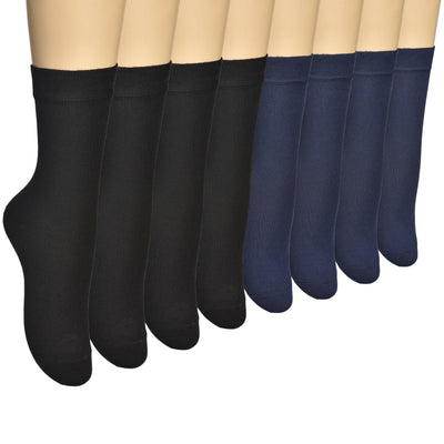 Elyfer Women Soft Thin Cotton Socks #color_black-navy