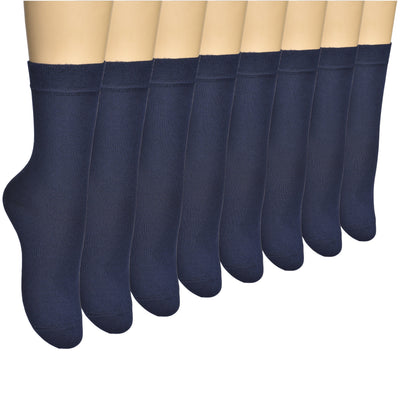 Elyfer Women Soft Thin Cotton Socks #color_navy