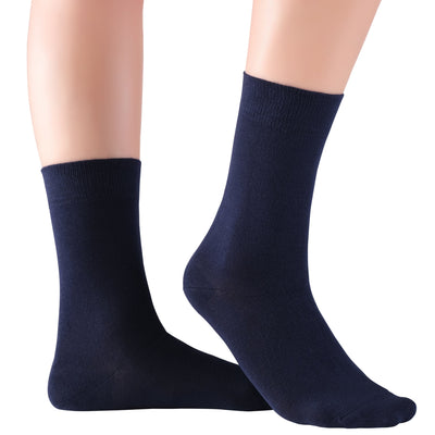 Elyfer Women Soft Thin Cotton Socks #color_navy