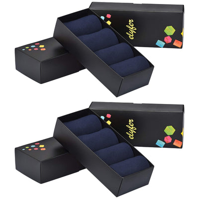 Elyfer Women Soft Thin Cotton Socks #color_navy