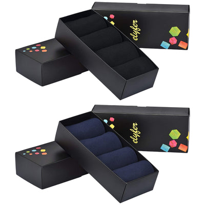 Elyfer Women Soft Thin Cotton Socks #color_black-navy
