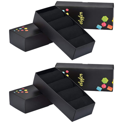 Elyfer Women Soft Thin Cotton Socks #color_black