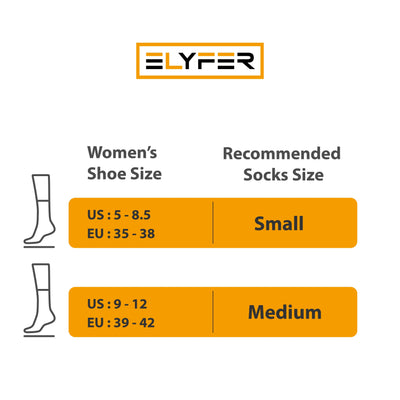 ELYFER Women's Diabetic Crew Socks Circulator #color_black-12