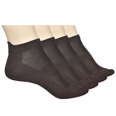 Unisex Ankle Socks - 4 Pairs - Bamboo Low Cut Ankle Breathable Sports Unisex Ankle Socks - 4 Pairs - Bamboo Low Cut Ankle Breathable Sports #color_brown