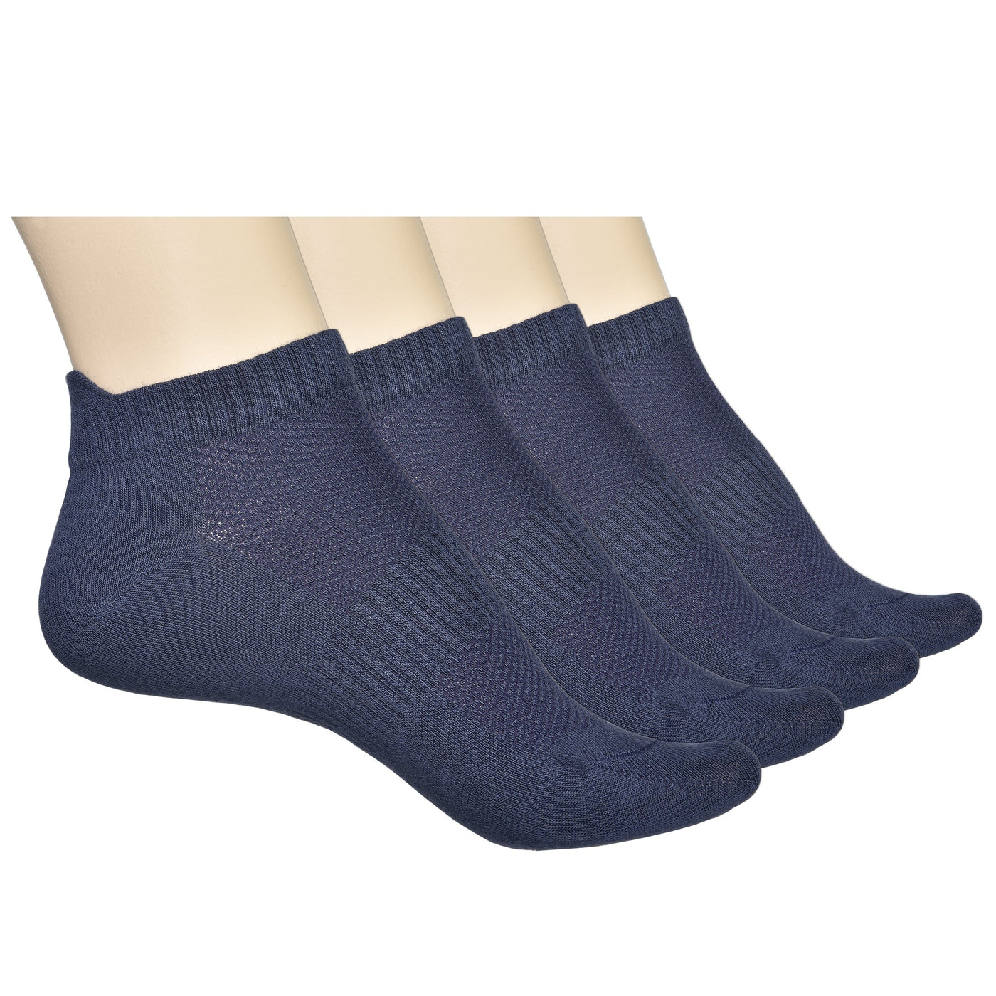 Unisex Ankle Socks - 4 Pairs - Bamboo Low Cut Ankle Breathable Sports Unisex Ankle Socks - 4 Pairs - Bamboo Low Cut Ankle Breathable Sports #color_navy