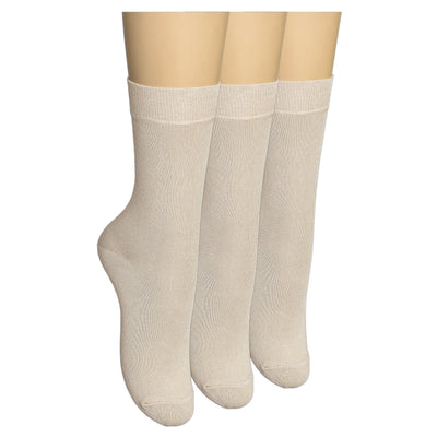 Women's Thin Bamboo Dress Socks Above Ankle - Soft #color_beige