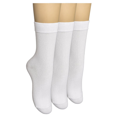 Women's Thin Bamboo Dress Socks Above Ankle - Soft #color_white