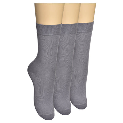 Women's Thin Bamboo Dress Socks Above Ankle - Soft #color_grey