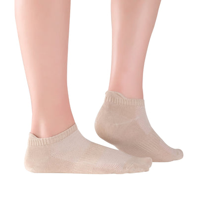 Elyfer Thin Bamboo Unisex Ankle Socks Low Cut Ankle Breathable Sports #color_beige