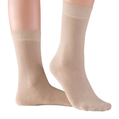 1 Pair Women's Above Ankle Bamboo Socks - ELYFER #color_beige
