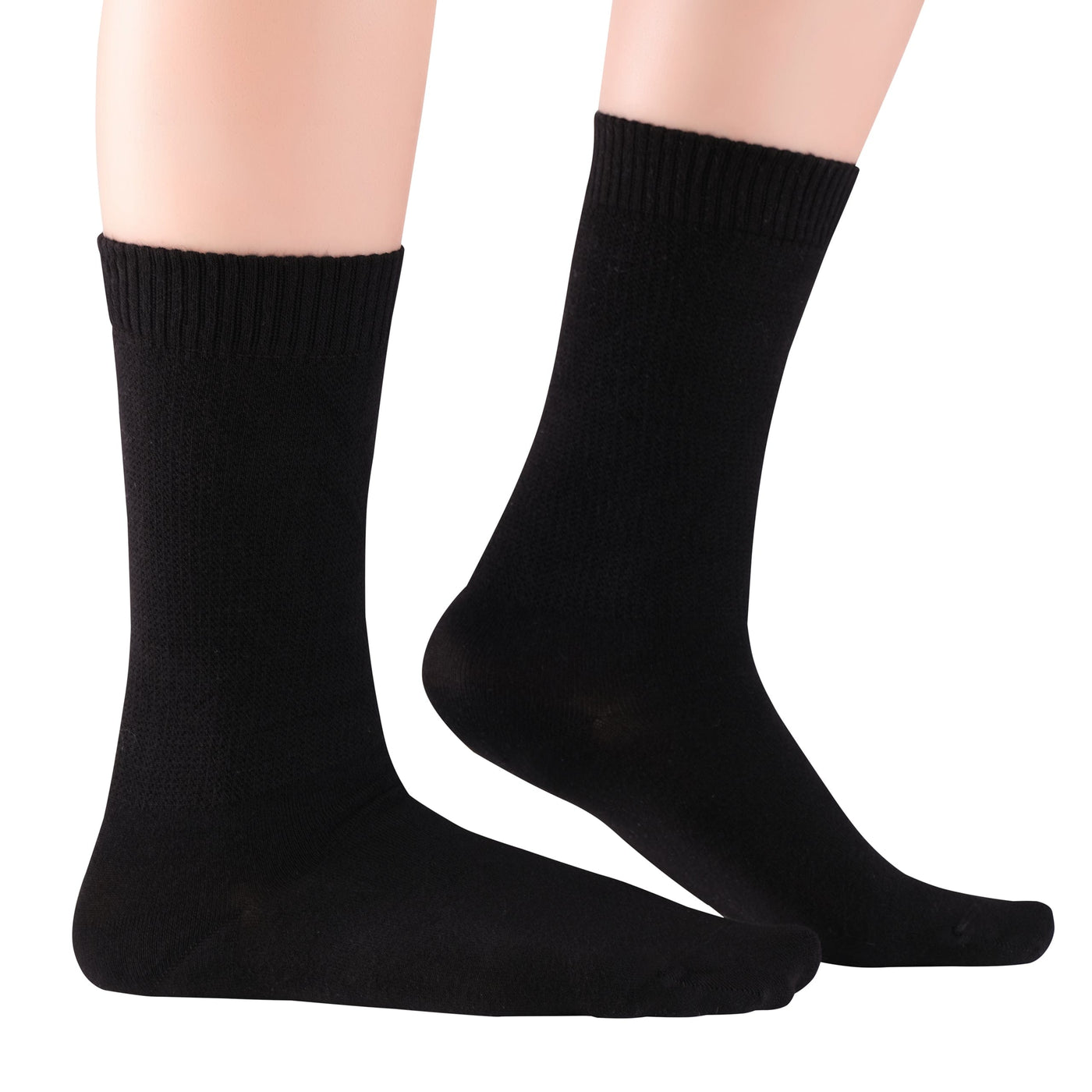 ELYFER Women's Diabetic Crew Socks Circulator #color_black-12