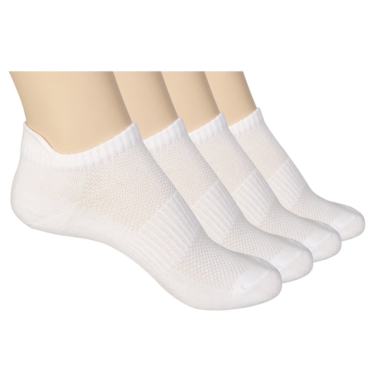 Unisex Ankle Socks - 4 Pairs - Bamboo Low Cut Ankle Breathable Sports Unisex Ankle Socks - 4 Pairs - Bamboo Low Cut Ankle Breathable Sports #color_white