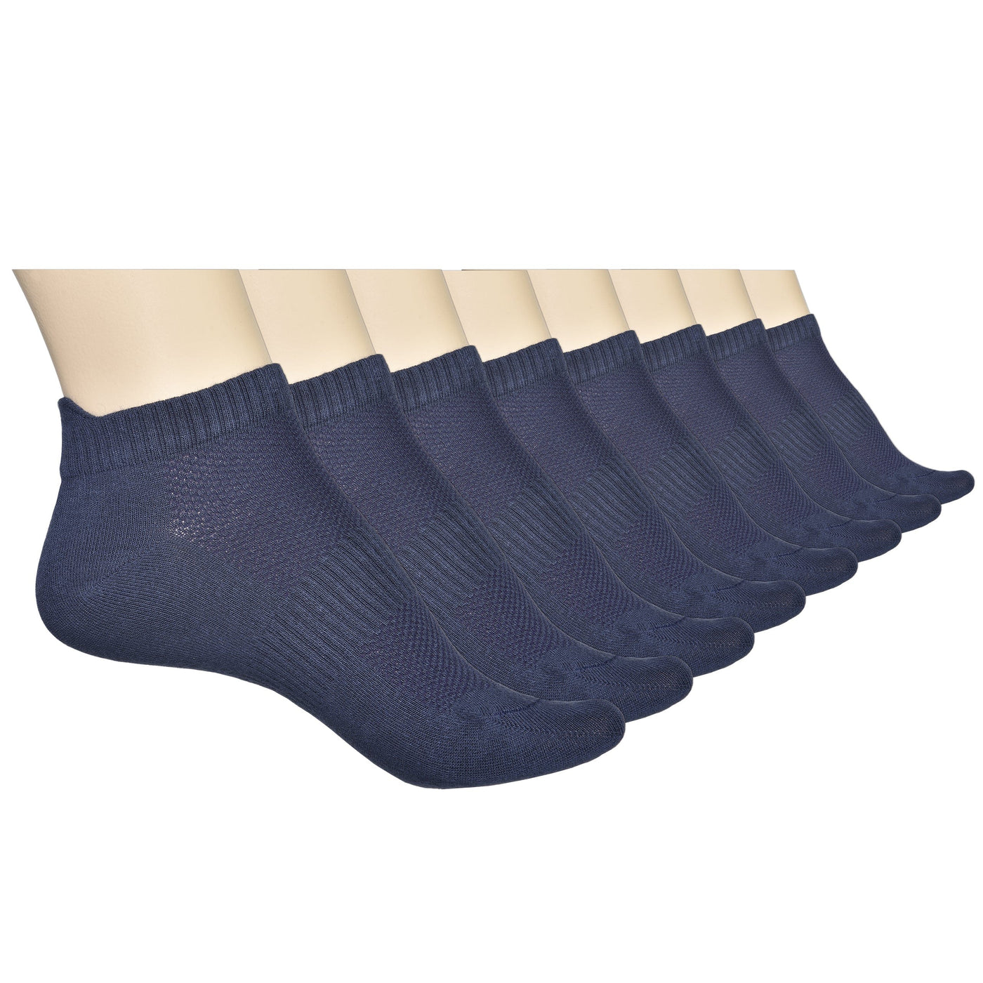 Elyfer Thin Bamboo Unisex Ankle Socks Low Cut Ankle Breathable Sports #color_navy