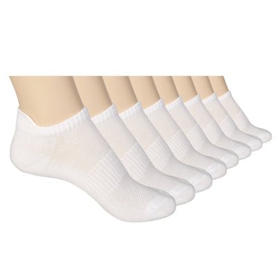 Elyfer Thin Bamboo Unisex Ankle Socks Low Cut Ankle Breathable Sports #color_white