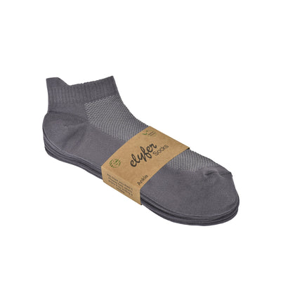 Unisex Ankle Socks - 4 Pairs - Bamboo Low Cut Ankle Breathable Sports Unisex Ankle Socks - 4 Pairs - Bamboo Low Cut Ankle Breathable Sports #color_grey