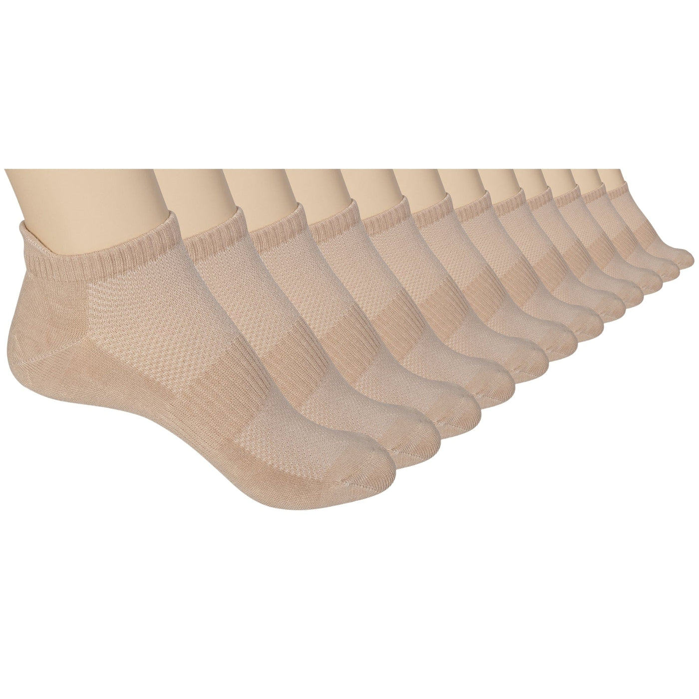 Unisex Ankle Socks - Bamboo Low Cut Ankle Breathable Sports #color_beige