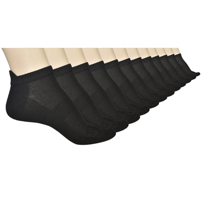 Unisex Ankle Socks - Bamboo Low Cut Ankle Breathable Sports #color_black