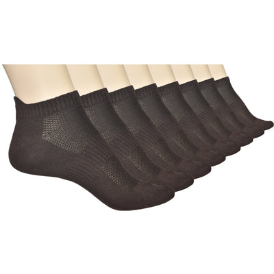 Elyfer Thin Bamboo Unisex Ankle Socks Low Cut Ankle Breathable Sports #color_brown