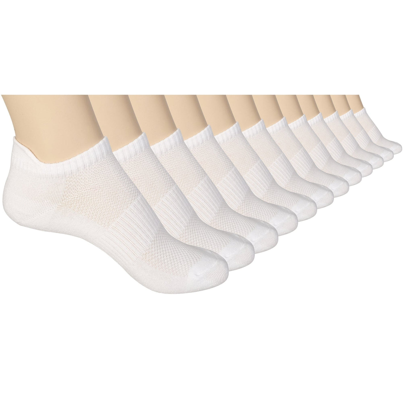 Unisex Ankle Socks - Bamboo Low Cut Ankle Breathable Sports #color_white