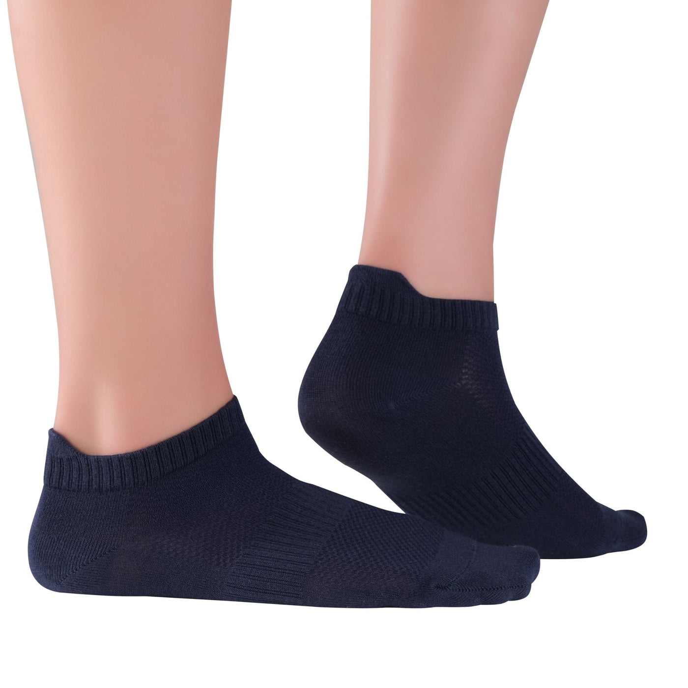 Elyfer Thin Bamboo Unisex Ankle Socks Low Cut Ankle Breathable Sports #color_navy