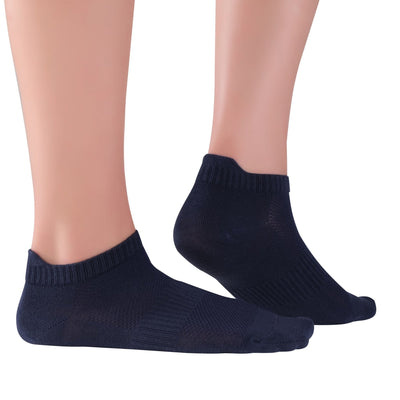 Unisex Ankle Socks - 4 Pairs - Bamboo Low Cut Ankle Breathable Sports Unisex Ankle Socks - 4 Pairs - Bamboo Low Cut Ankle Breathable Sports #color_navy