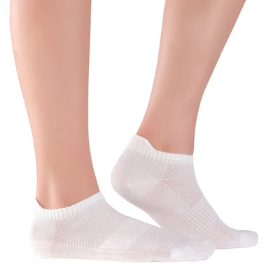 Unisex Ankle Socks - Bamboo Low Cut Ankle Breathable Sports #color_white